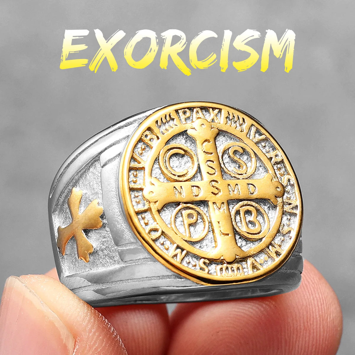 Exorcism Saint Benedict Cross  Ring