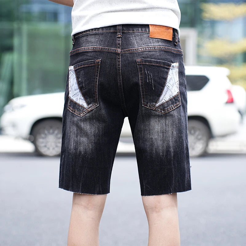 Stretch Denim Shorts