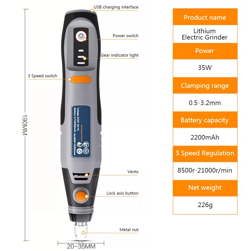 Cordless Rotary  Mini Drill