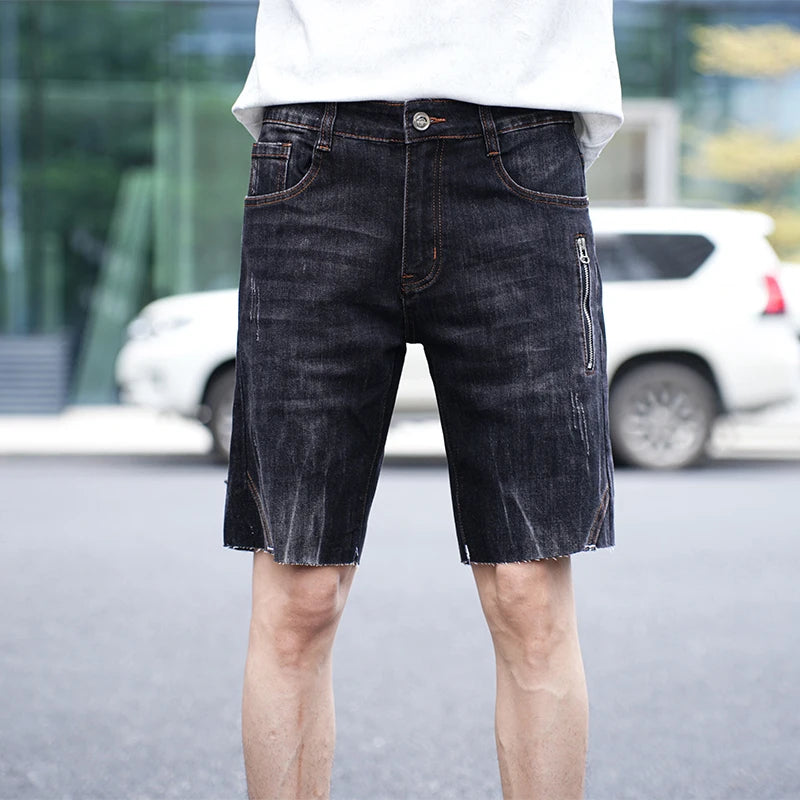 Stretch Denim Shorts