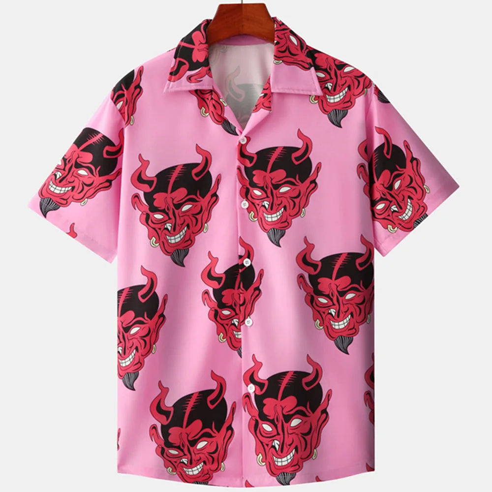 Hawaiian Devil Print Shirt
