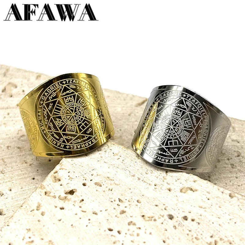 Seven Archangels Angel Adjustable Ring