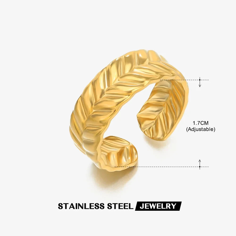 Shell Rings for Women Adjustable Gold Color