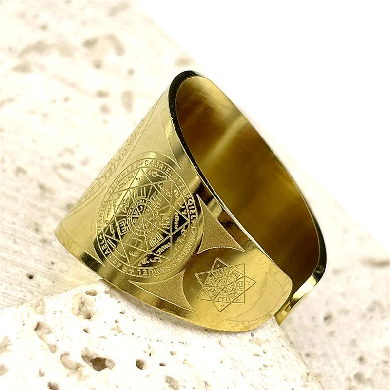 Seven Archangels Angel Adjustable Ring