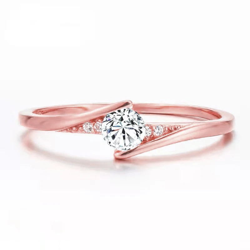 Classic Fashion Metal Zircon Ring