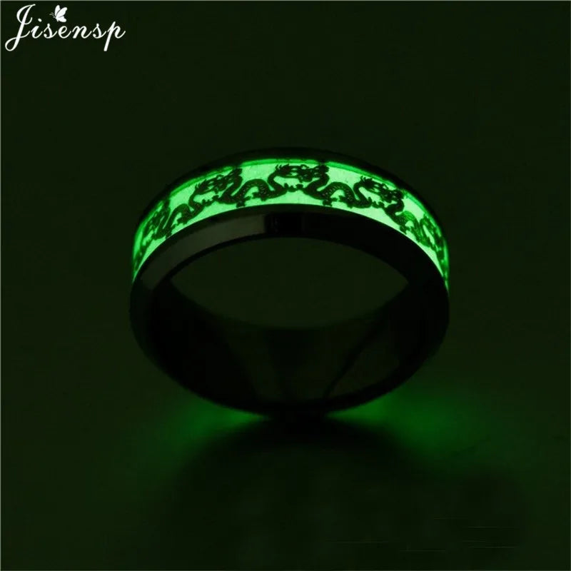 Stainless Steel Glowing In the Dark Rings