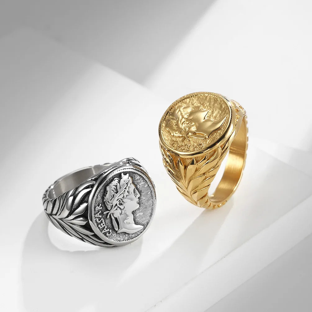 Caesar Gold Plated Men's Ring