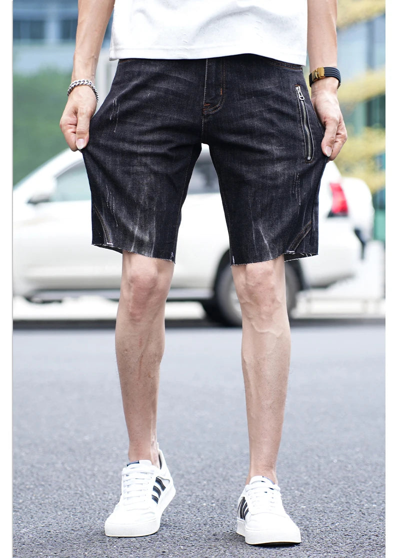 Stretch Denim Shorts