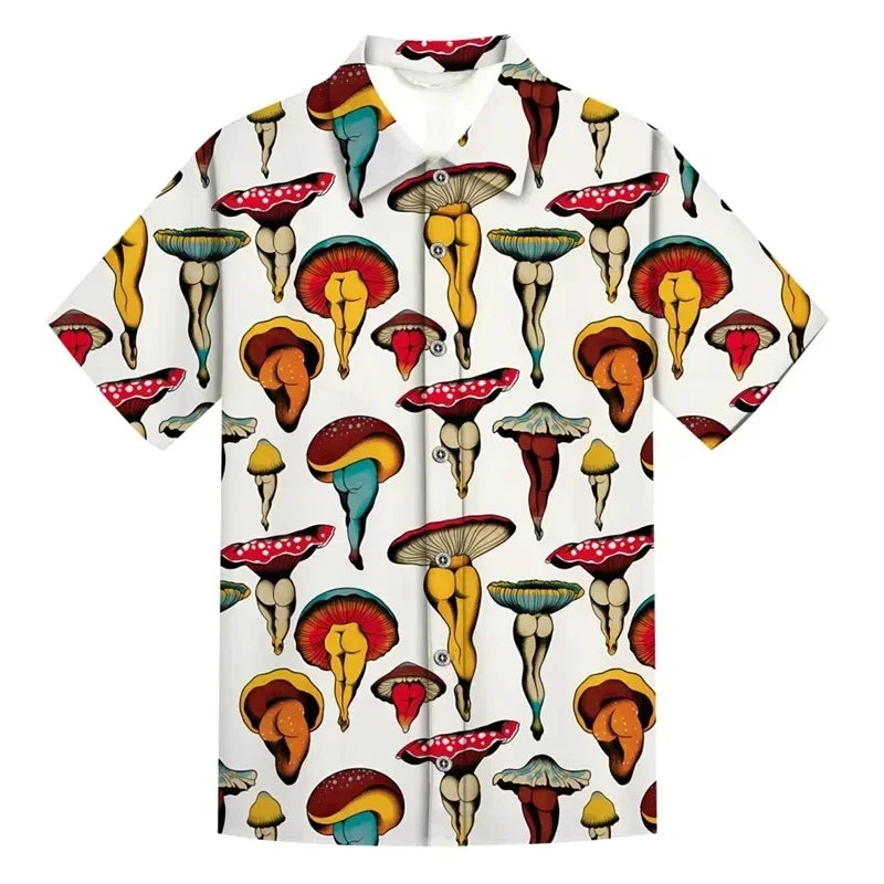 Summer Men's Shirts Beach Short Sleeve