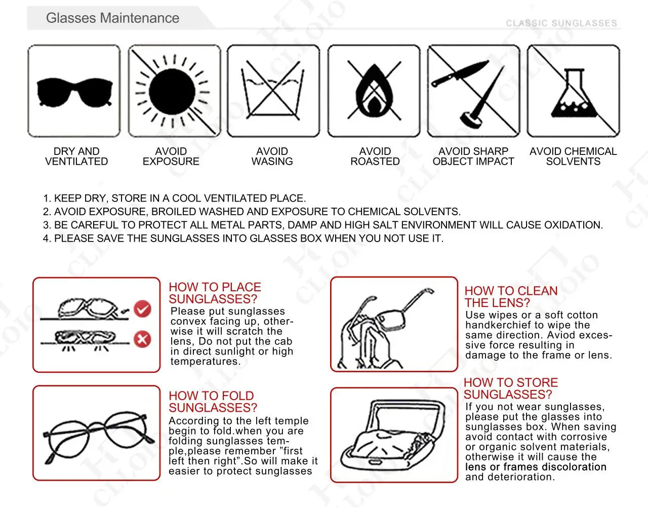CLLOIO Aluminum Polarized Sunglasses