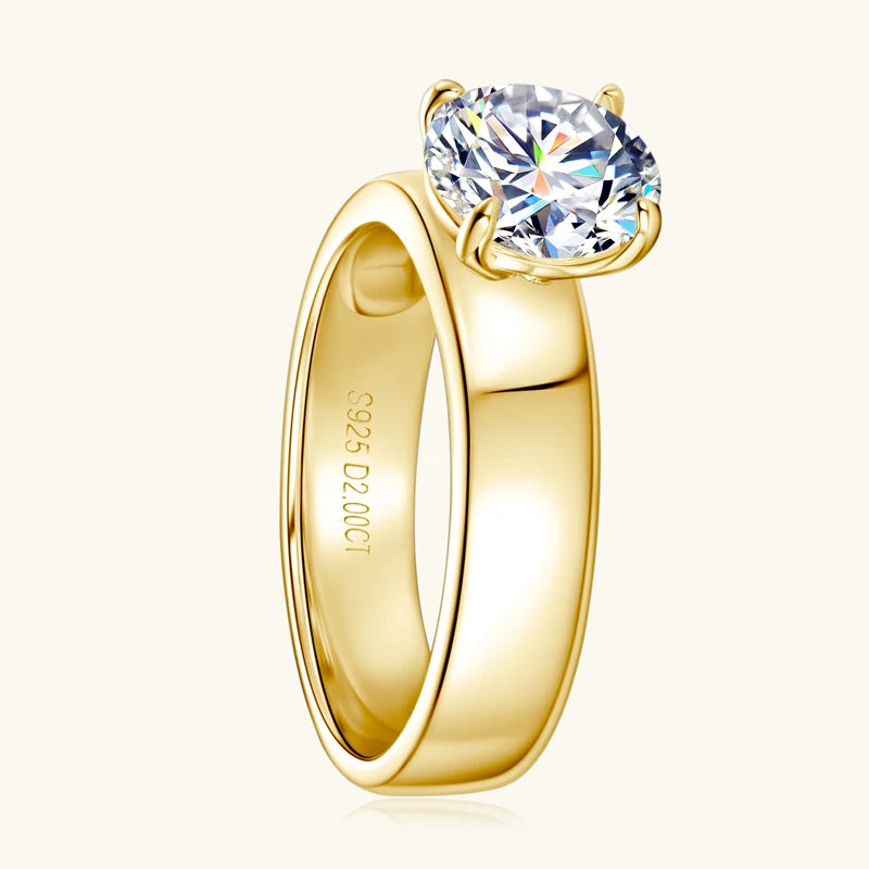 Anziw 18k Gold Plated Engagement Ring
