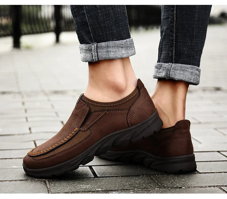 Handmade Retro Leisure Loafers Shoes