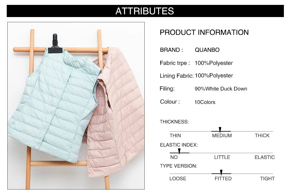 2025  Women Sleeveless Puffer Jacket