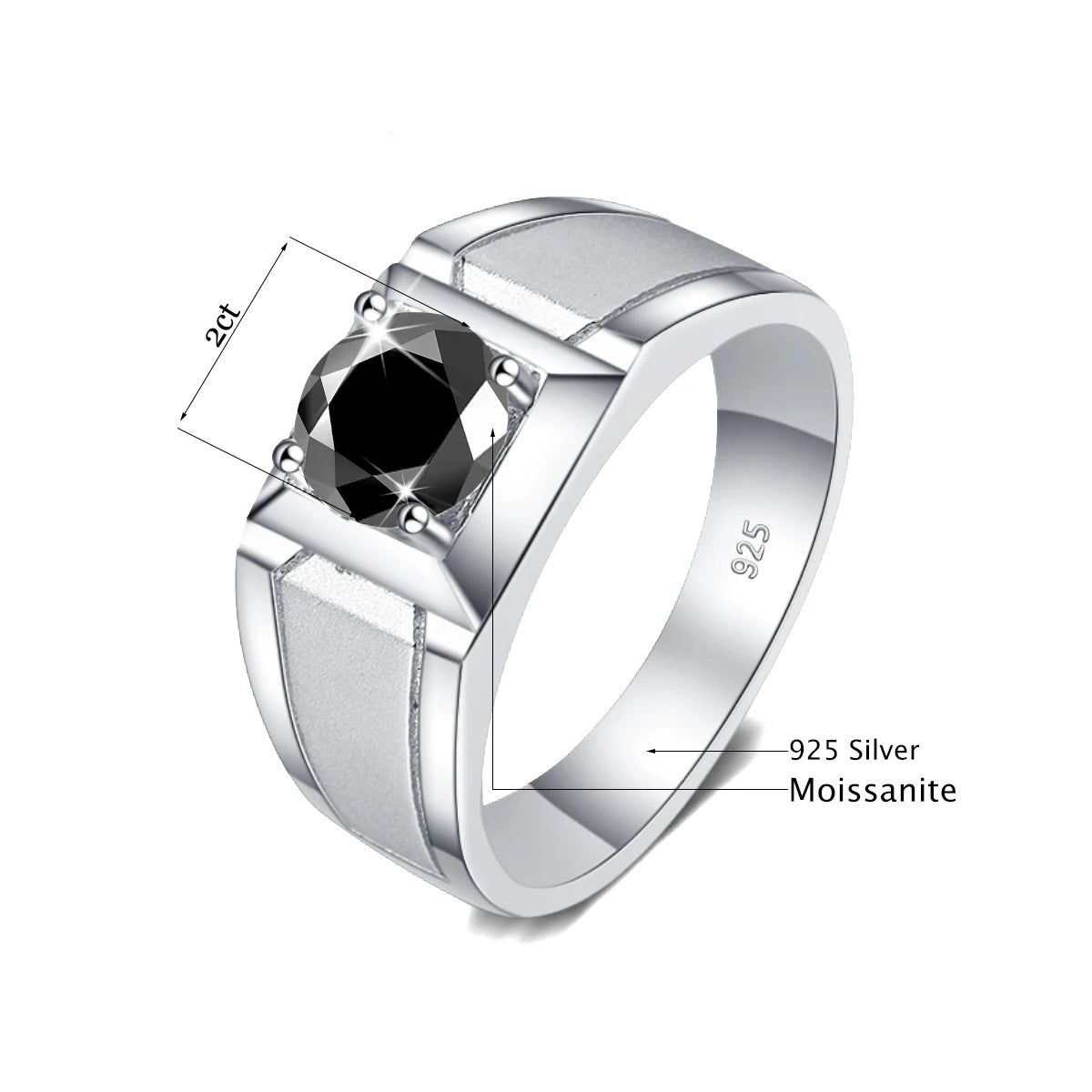 2, 1, 0.5 Carat Moissanite Rings
