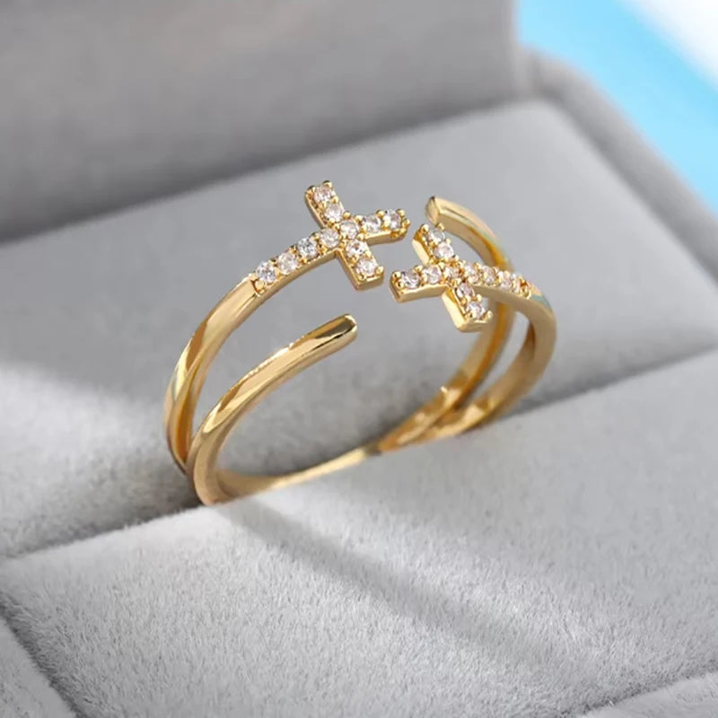 Vintage Ancient Greek Arethusa Goddess Coin Ring - gold plated