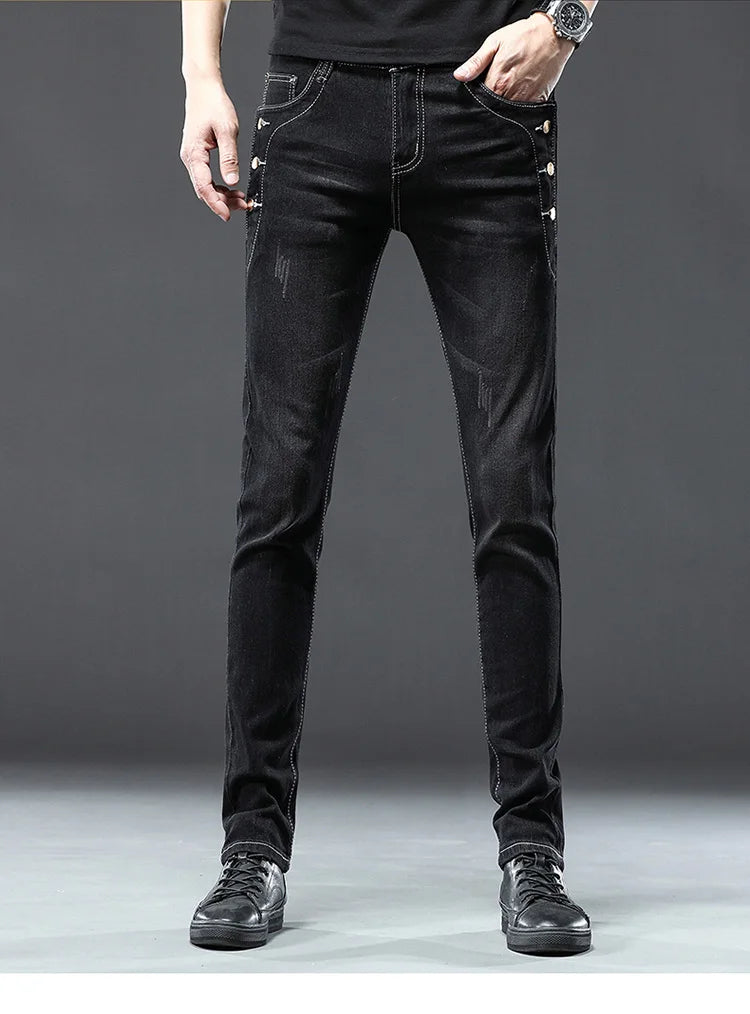Classic Slim Vintage Fashion  Designer Jeans