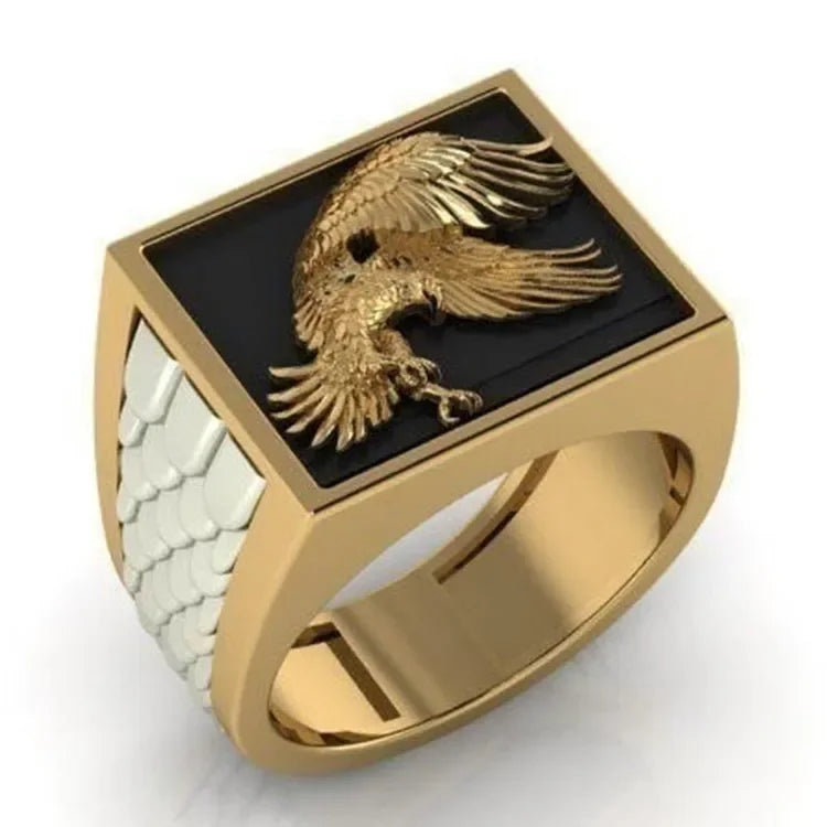 Eagle Enamel Rings