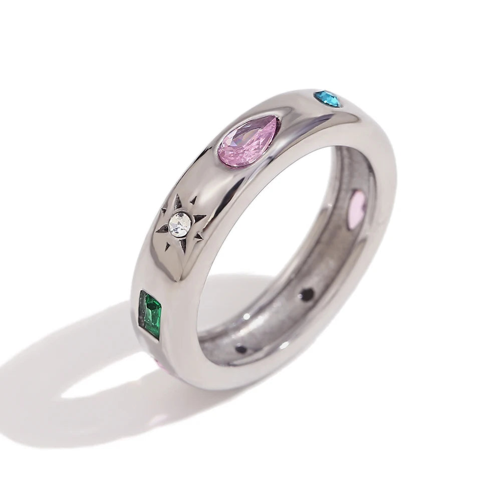 Water Droplet 18K Gold Plated / Stainless Steel ring