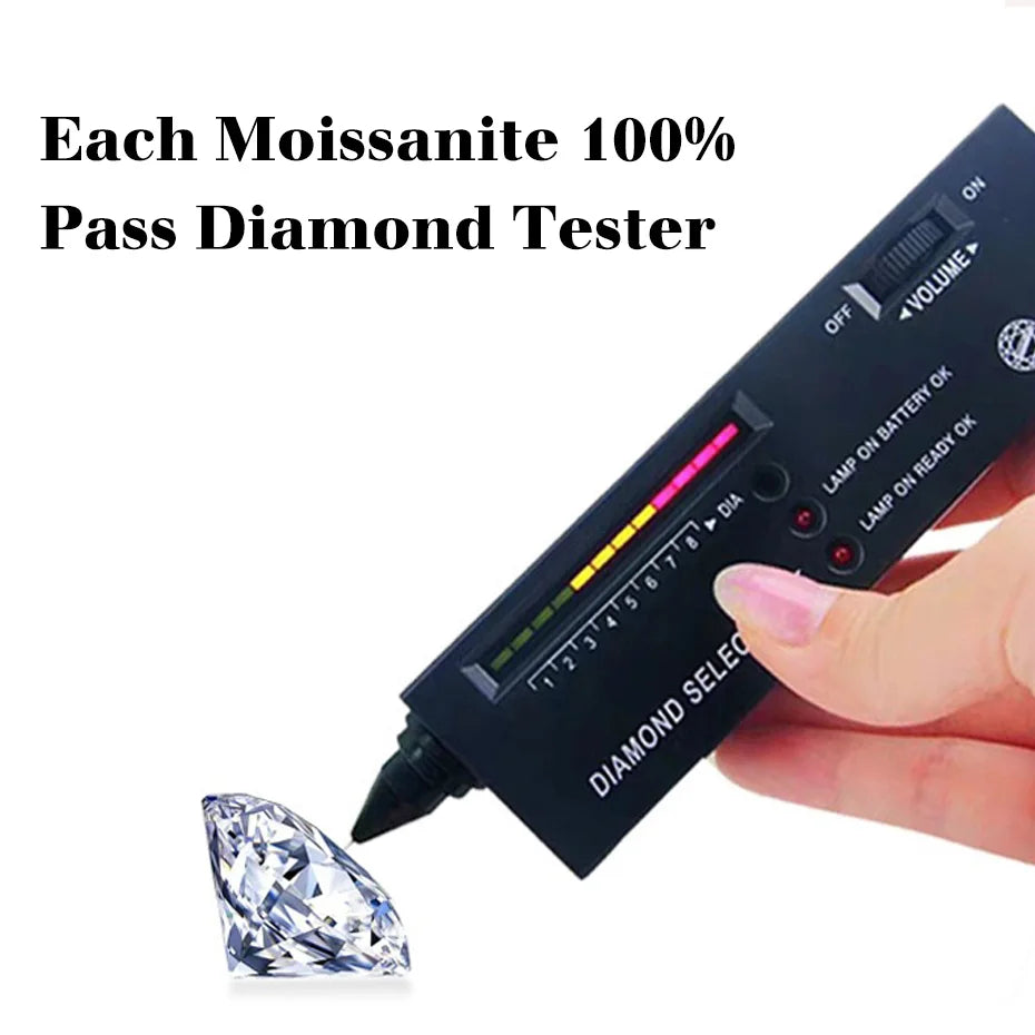 Solid 18K Gold Moissanite Engagement Ring