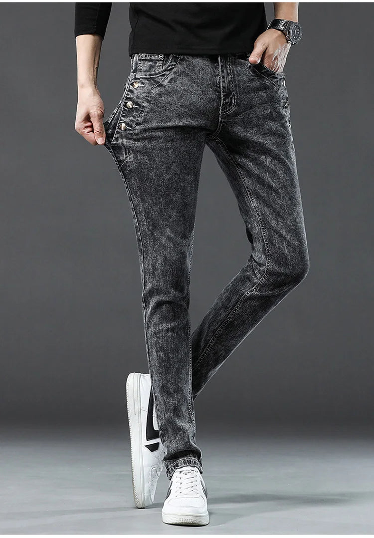 Classic Slim Vintage Fashion  Designer Jeans