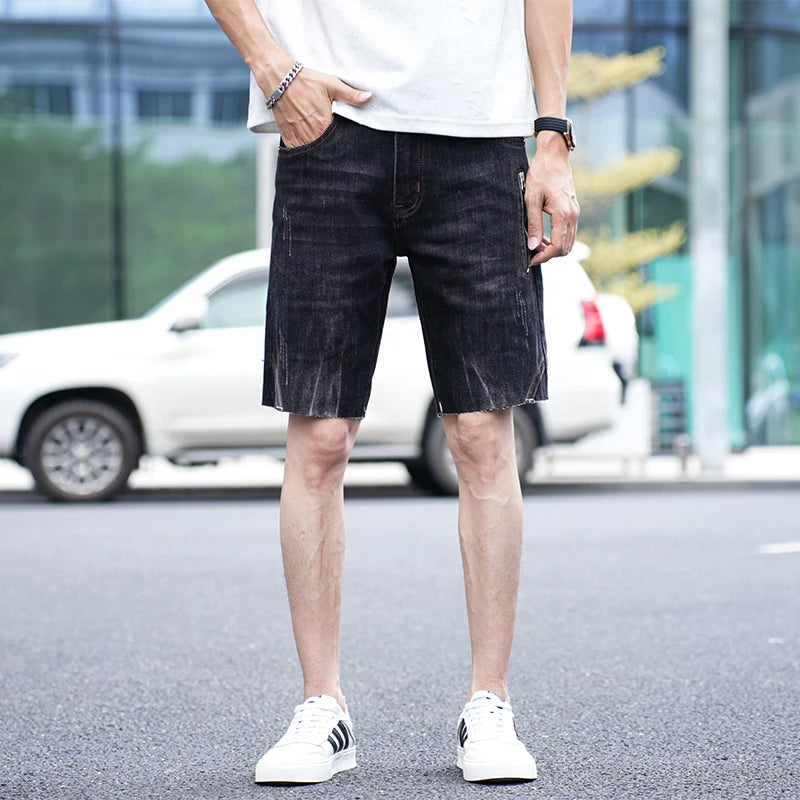 Stretch Denim Shorts