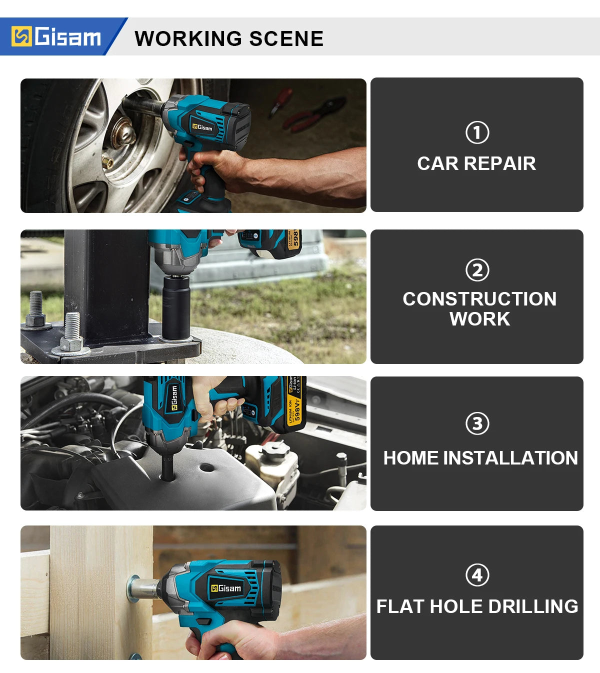 Gisam Torque Electric Impact Wrench