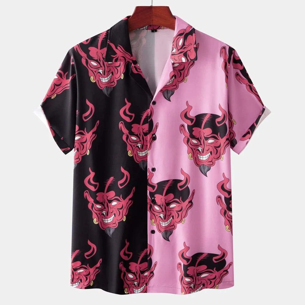 Hawaiian Devil Print Shirt