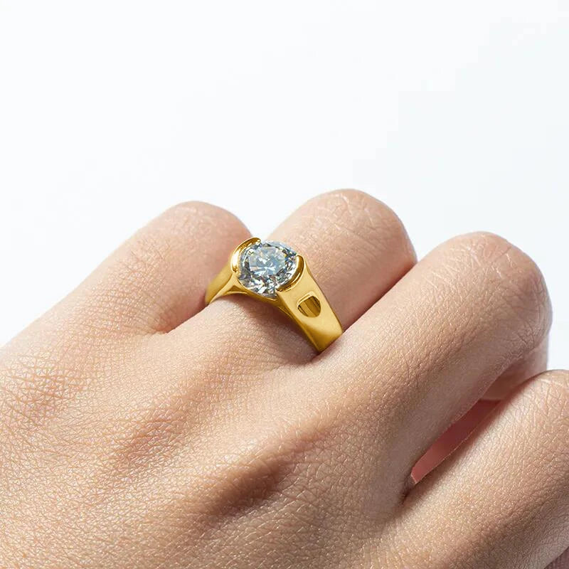 IOGOU 18K Gold Plated Engagement Rings