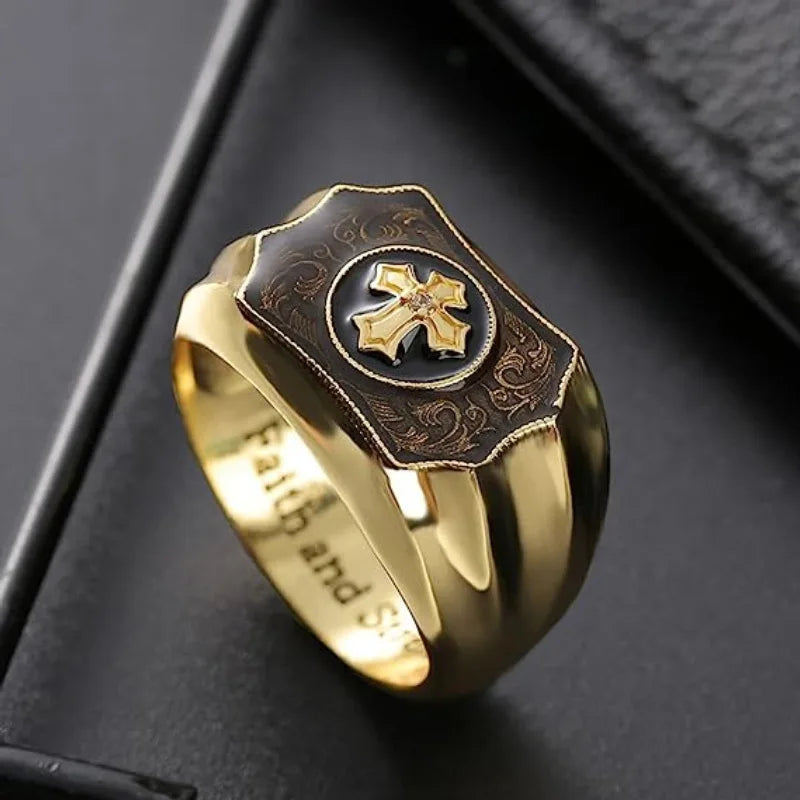 Faith and Strength Gold Color Ring