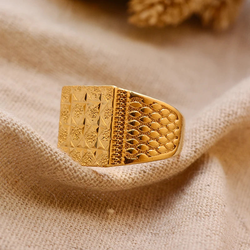 24k gold plating Dubai Middle Eastern Rings