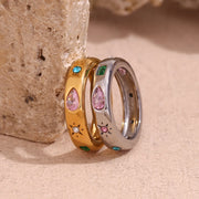 Water Droplet 18K Gold Plated / Stainless Steel ring