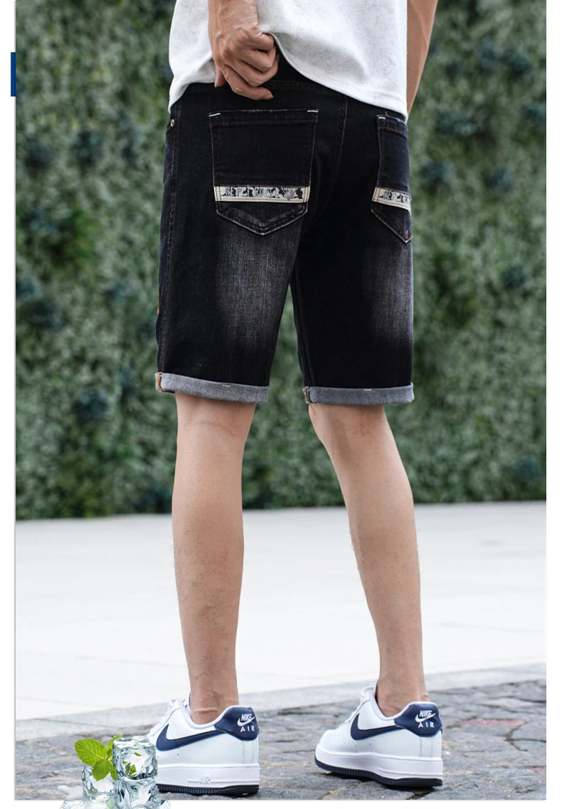 Stretch Denim Shorts