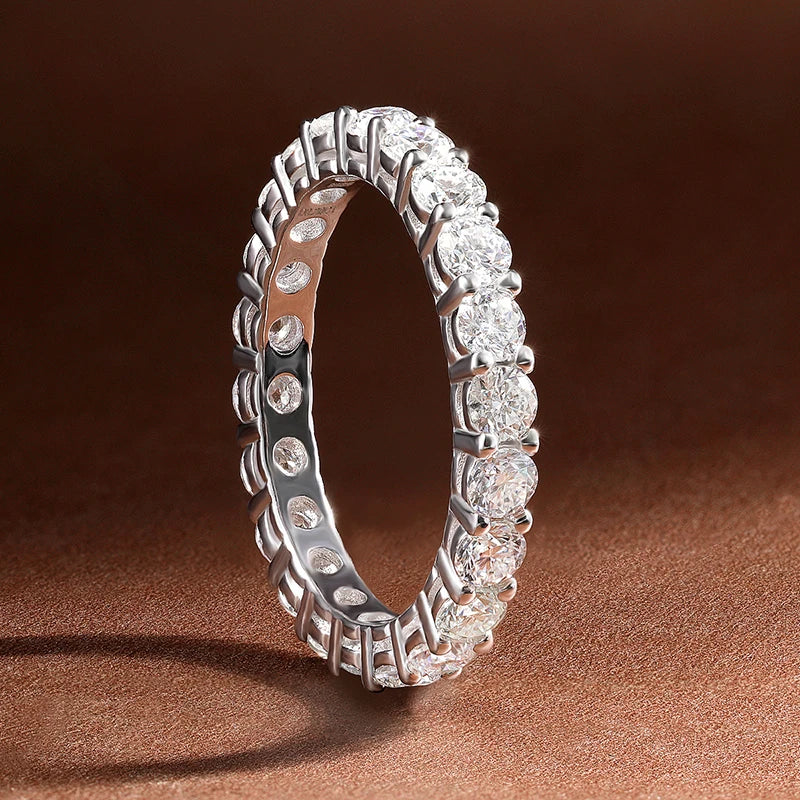 Moissanite Ring 18K White Gold Plated Ring
