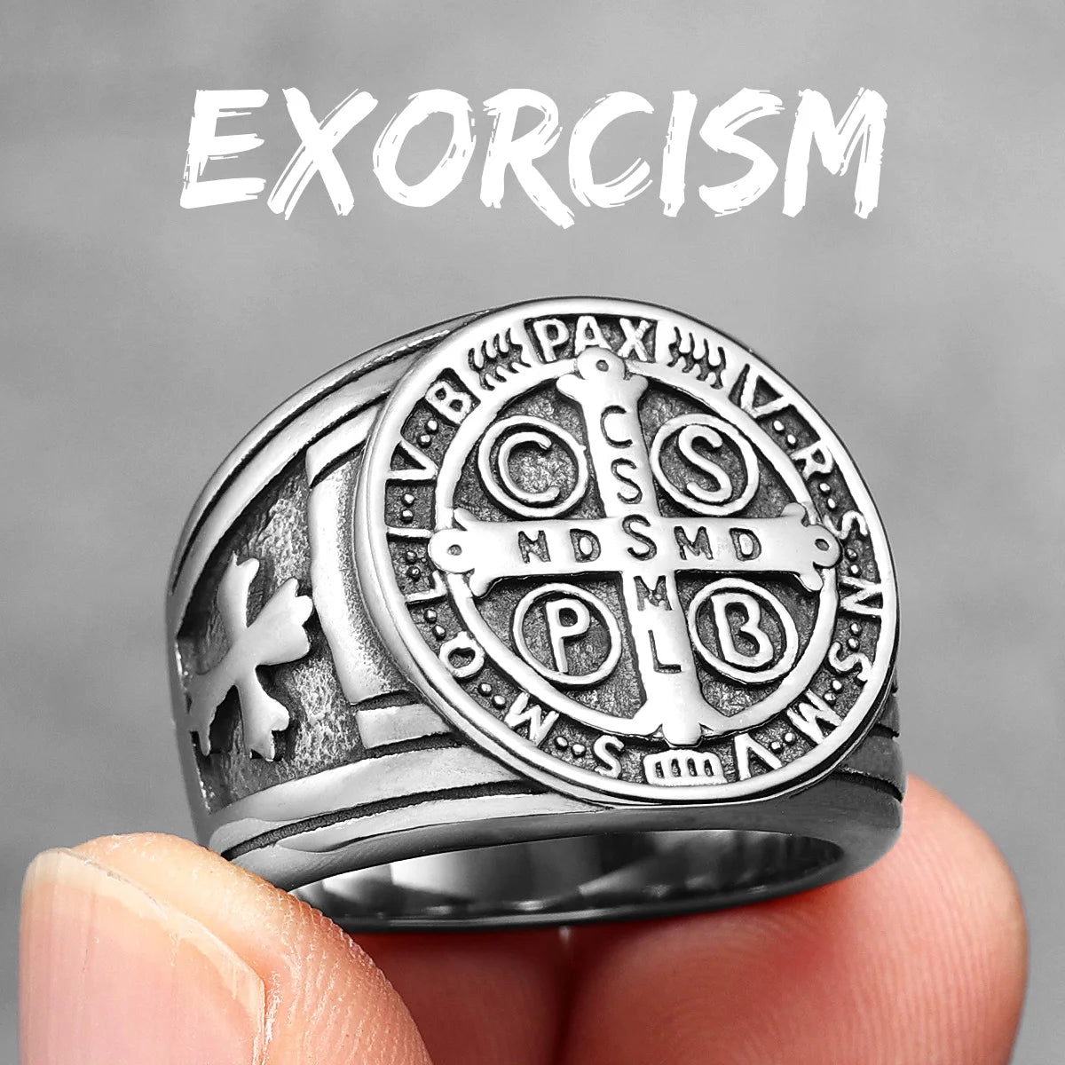 Exorcism Saint Benedict Cross  Ring