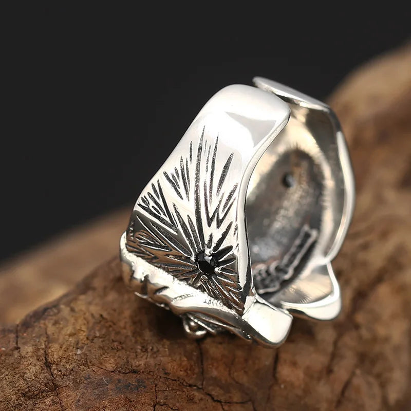 Retro Two Face Joker Ring