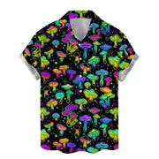 Colorful Mushroom 3d Print Hawaiian Shirts