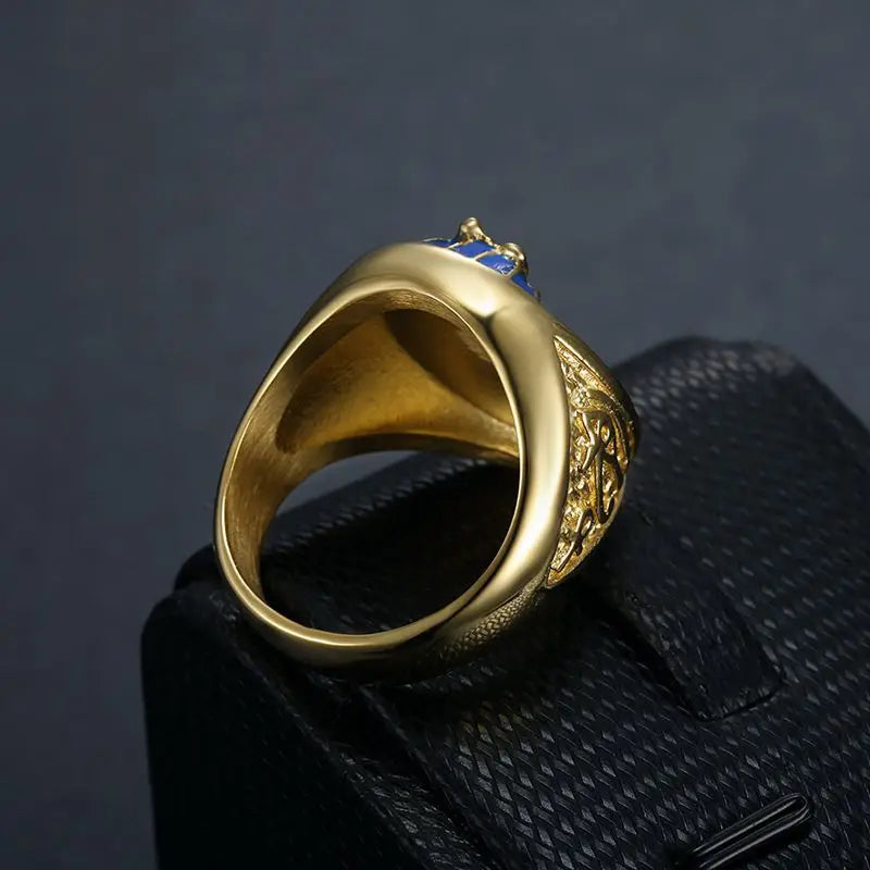 Middle Eastern Titanium Steel Vacuum Gold-Plated ring