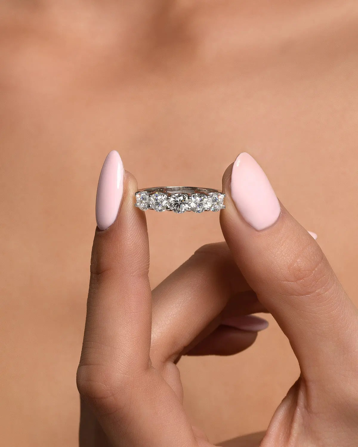 Joyce Jelly Moissanite  Wedding Band