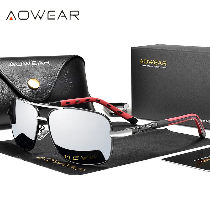 AOWEAR Retro Polarized Sunglasses