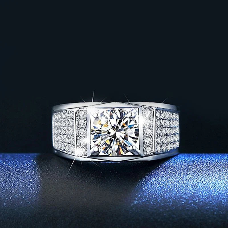 1ct D Color Moissanite Wedding Ring