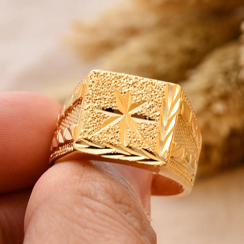 24k gold plating Dubai Middle Eastern Rings