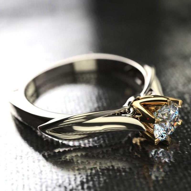 18K Gold Plated Engagement Ring
