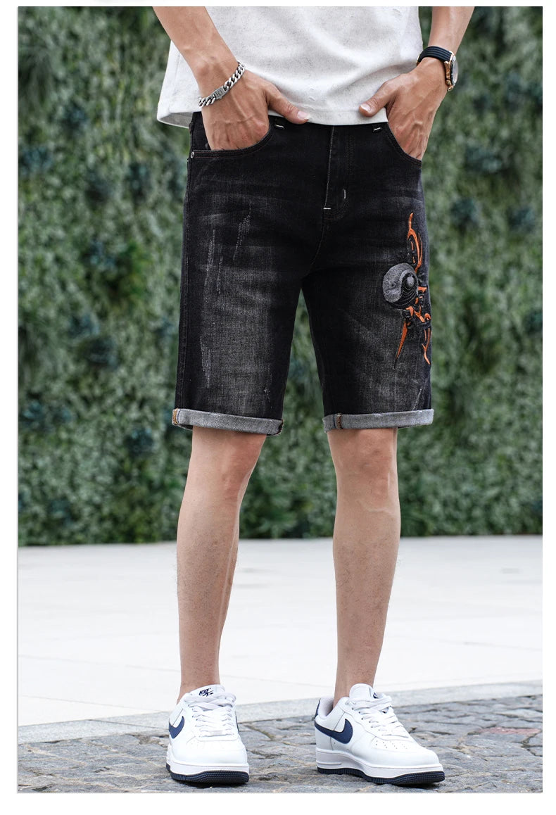 Stretch Denim Shorts