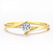 Classic Fashion Metal Zircon Ring