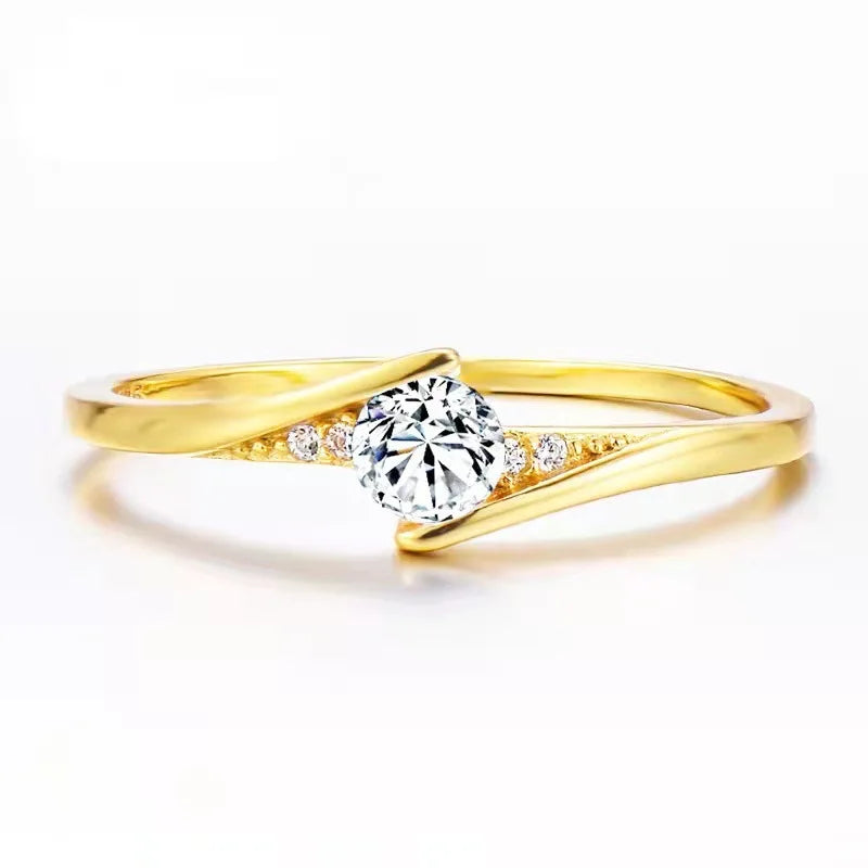 Classic Fashion Metal Zircon Ring