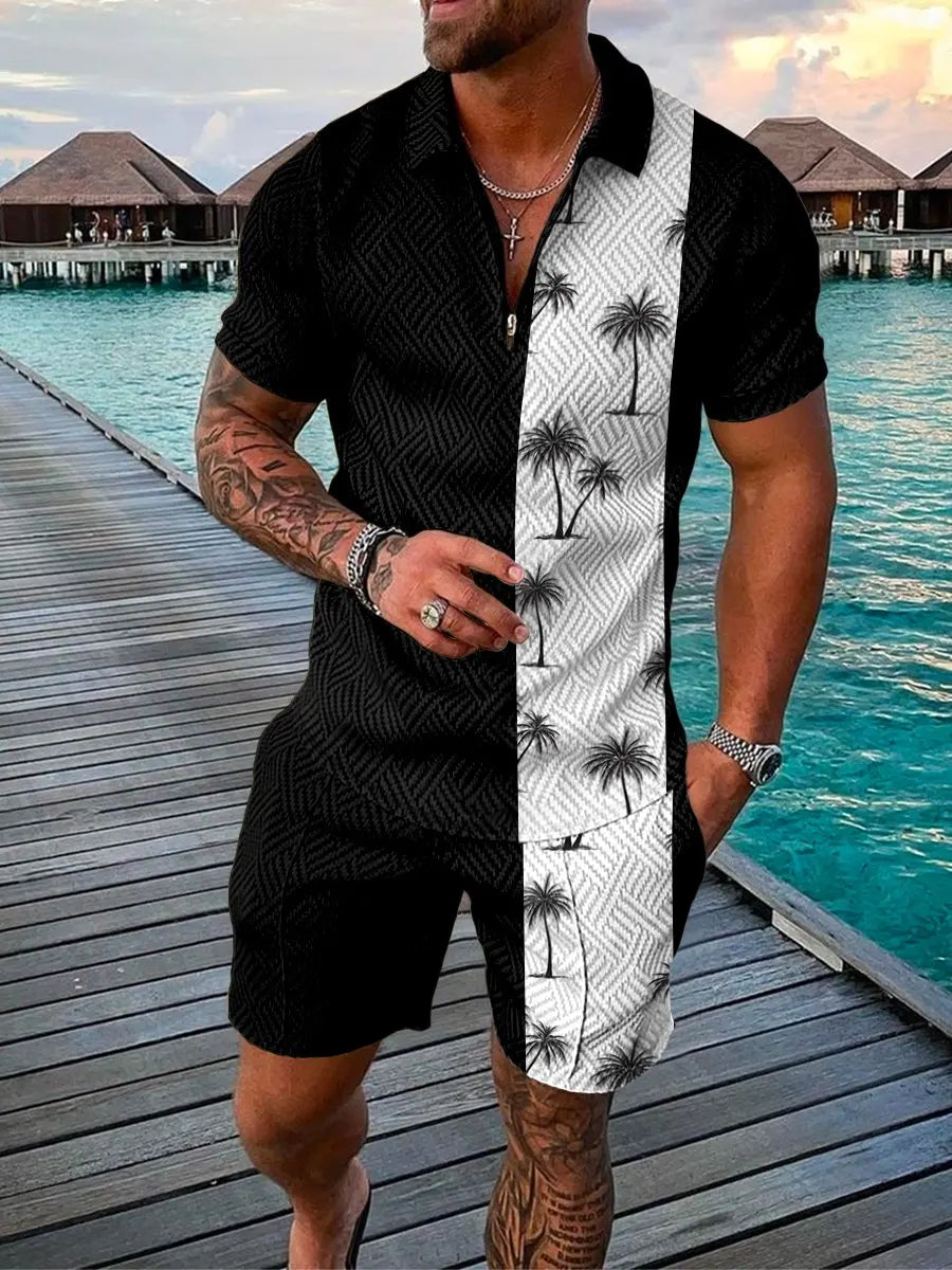 Fashion Short Sleeve Polo Shirt + Shorts