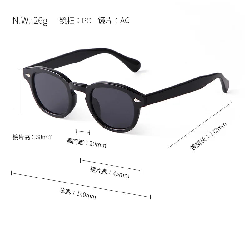 Vintage Fashion Shell Round Sunglasses