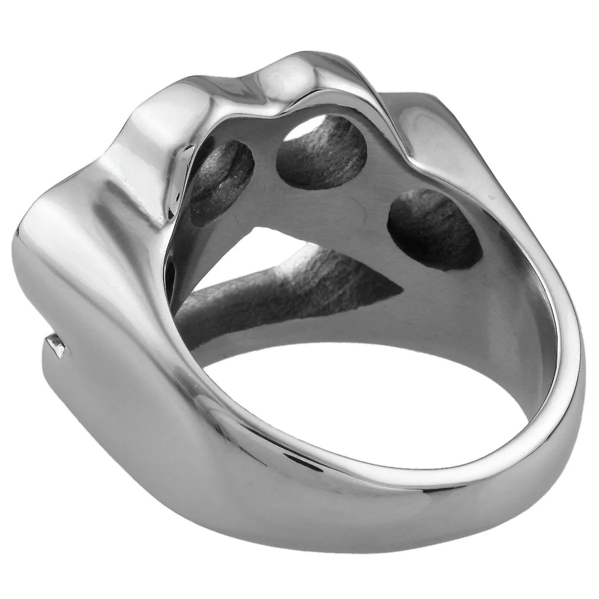 Stainless Steel Hollow Out Crown Pattern Ring