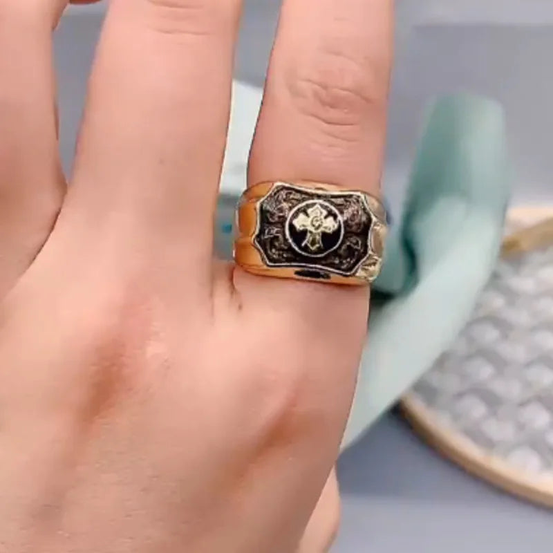 Faith and Strength Gold Color Ring