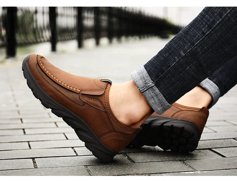 Handmade Retro Leisure Loafers Shoes